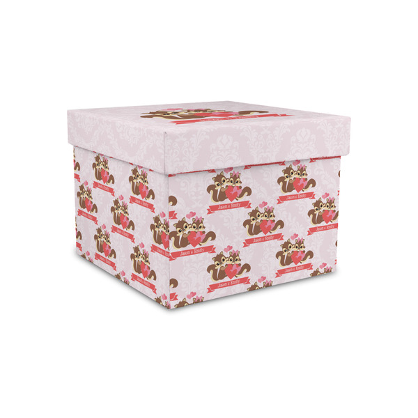 Chipmunk Couple Gift Boxes with Lid - Canvas Wrapped - Small - Front/Main