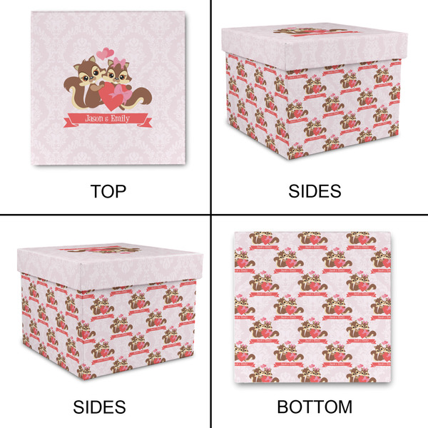 Chipmunk Couple Gift Boxes with Lid - Canvas Wrapped - X-Large - Approval
