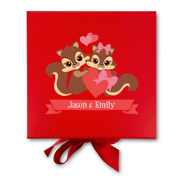Chipmunk Couple Gift Boxes with Magnetic Lid - Red - Approval