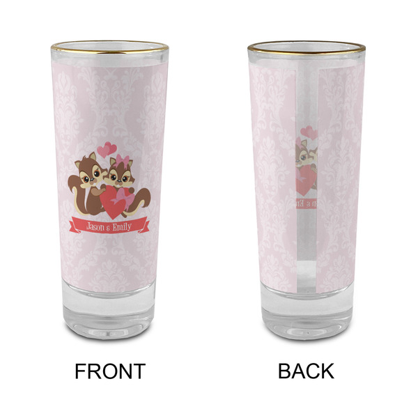 Chipmunk Couple Glass Shot Glass - 2 oz - Single - APPROVAL
