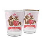 Chipmunk Couple Glass Shot Glass - 1.5 oz (Personalized)
