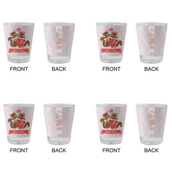 Chipmunk Couple Glass Shot Glass - Standard - Set of 4 - APPROVAL