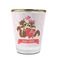 Chipmunk Couple Glass Shot Glass - 1.5 oz - with Gold Rim - Set of 4 (Personalized)