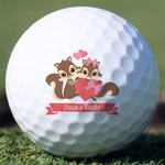 Chipmunk Couple Golf Balls - Titleist Pro V1 - Set of 3 (Personalized)