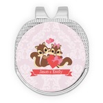 Chipmunk Couple Golf Ball Marker - Hat Clip - Silver