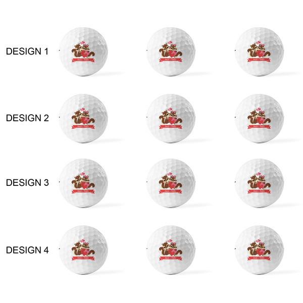 Chipmunk Couple Golf Balls - Titleist - Set of 12 - APPROVAL