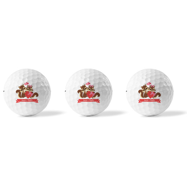 Chipmunk Couple Golf Balls - Titleist - Set of 3 - APPROVAL