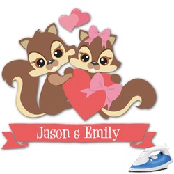 Chipmunk Couple Graphic Iron On Transfer - Up to 6"x6" (Personalized)