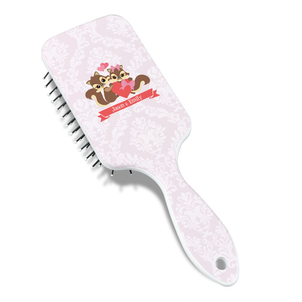 Chipmunk Couple Hair Brush - Angle View