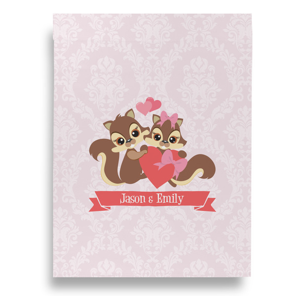 Chipmunk Couple House Flags - Double Sided - BACK