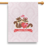 Chipmunk Couple 28" House Flag - Double Sided (Personalized)