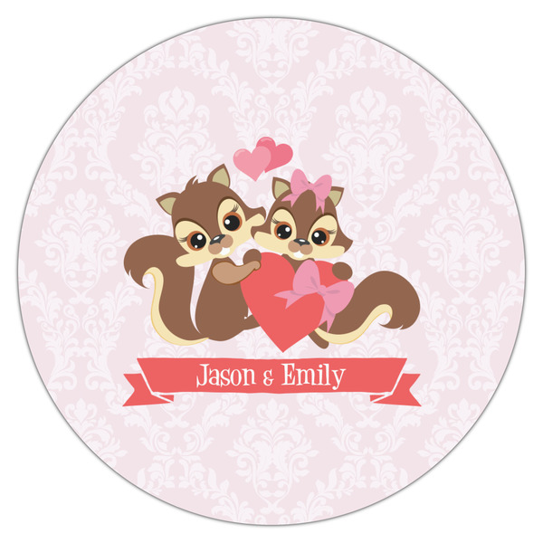 Chipmunk Couple Icing Circle - Large - Single