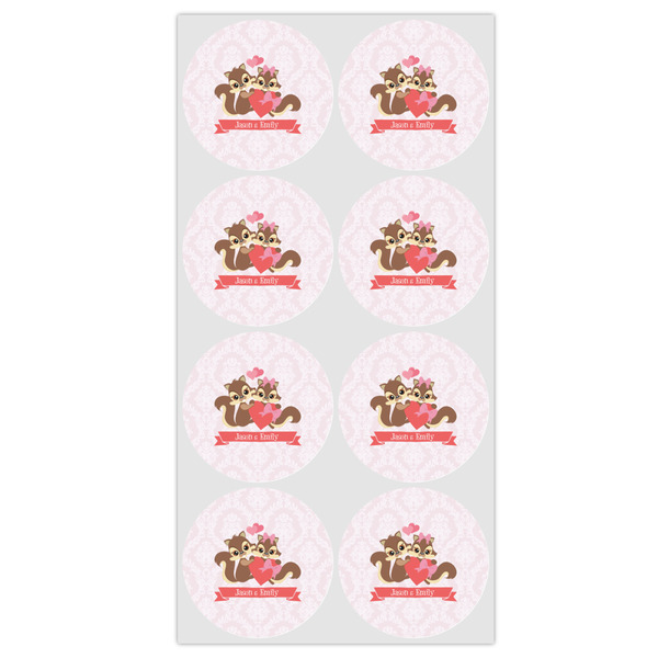 Chipmunk Couple Icing Circle - Medium - Set of 8