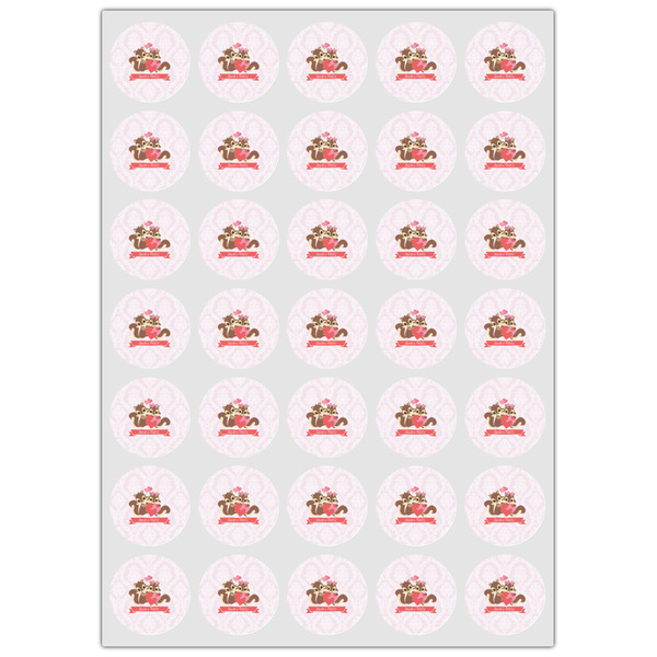 Chipmunk Couple Icing Circle - XSmall - Set of 35