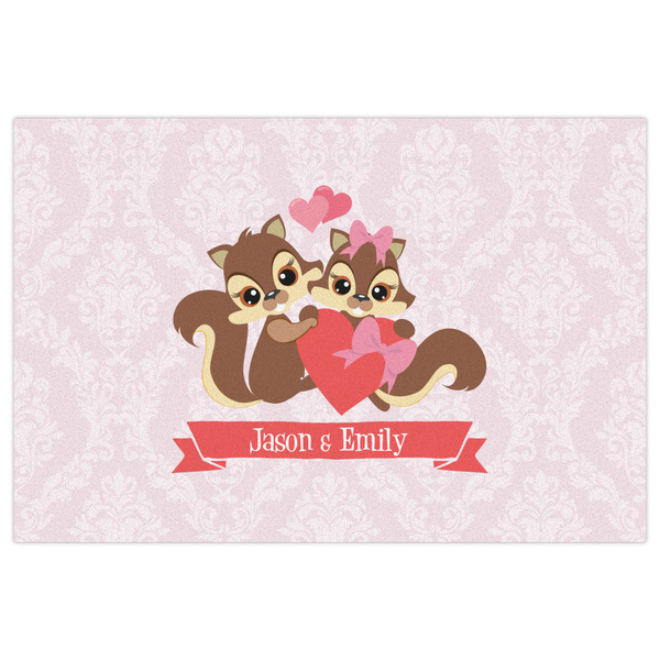 Chipmunk Couple Indoor / Outdoor Rug - 2'x3' - Front Flat