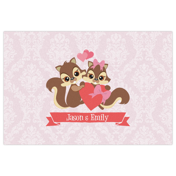 Chipmunk Couple Indoor / Outdoor Rug - 4'x6' - Front Flat