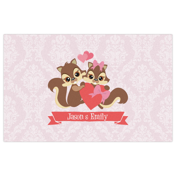 Chipmunk Couple Indoor / Outdoor Rug - 5'x8' - Front Flat