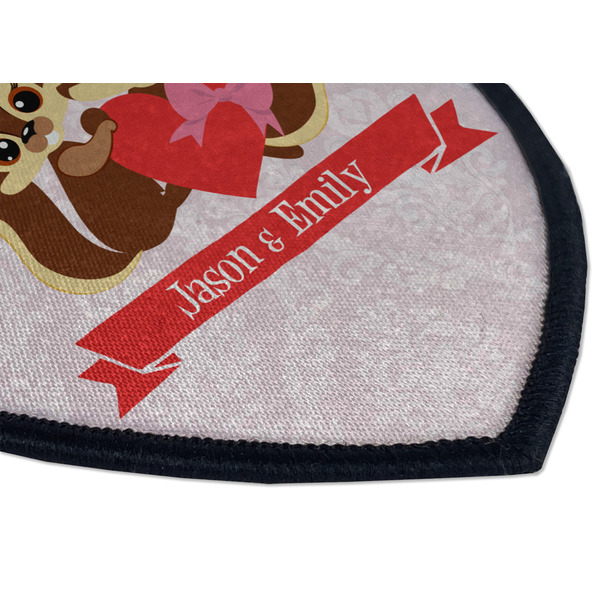 Chipmunk Couple Iron on Shield 3 Detail