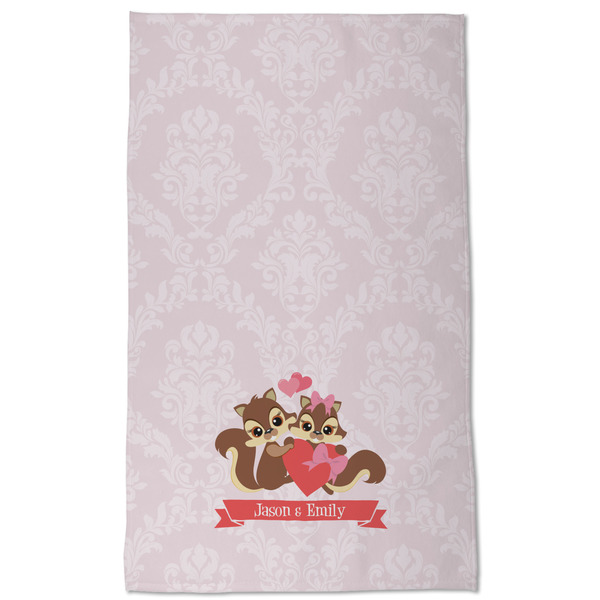 Chipmunk Couple Kitchen Towel - Poly Cotton - Full Front
