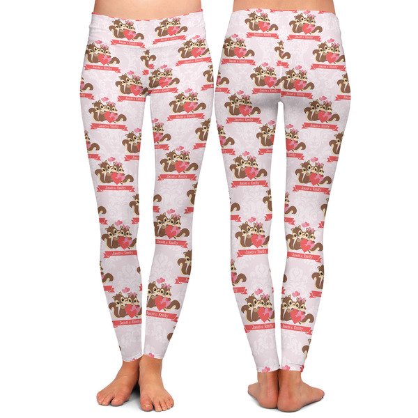 Chipmunk Couple Ladies Leggings - Front and Back
