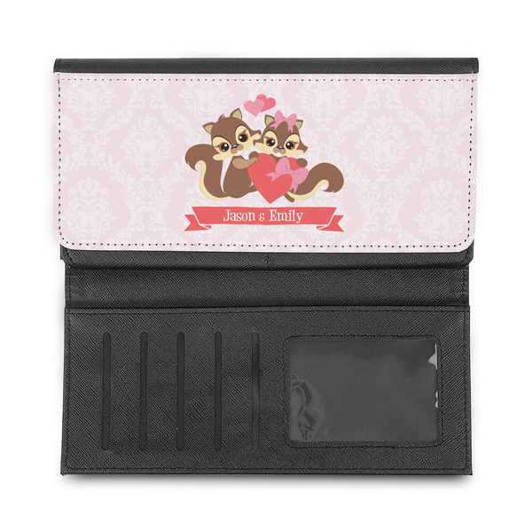 Chipmunk Couple Ladies Wallet - Half Way Open