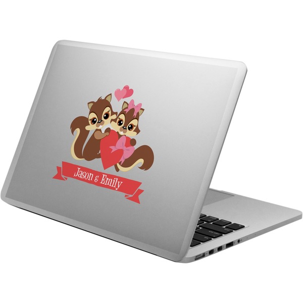Custom Chipmunk Couple Laptop Decal (Personalized)