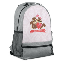 Chipmunk Couple Backpack - Grey (Personalized)
