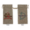 Chipmunk Couple Large Burlap Gift Bag - Front & Back (Personalized)