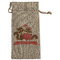 Chipmunk Couple Large Burlap Gift Bag - Front (Personalized)