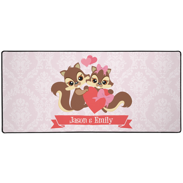 Custom Chipmunk Couple 3XL Gaming Mouse Pad - 35" x 16" (Personalized)