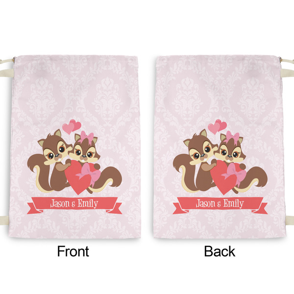 Chipmunk Couple Large Laundry Bag - Front & Back View