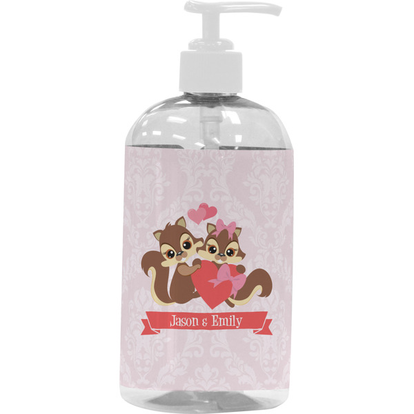 Chipmunk Couple Large Liquid Dispenser (16 oz) - White