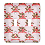 Chipmunk Couple Light Switch Cover (2 Toggle Plate) (Personalized)