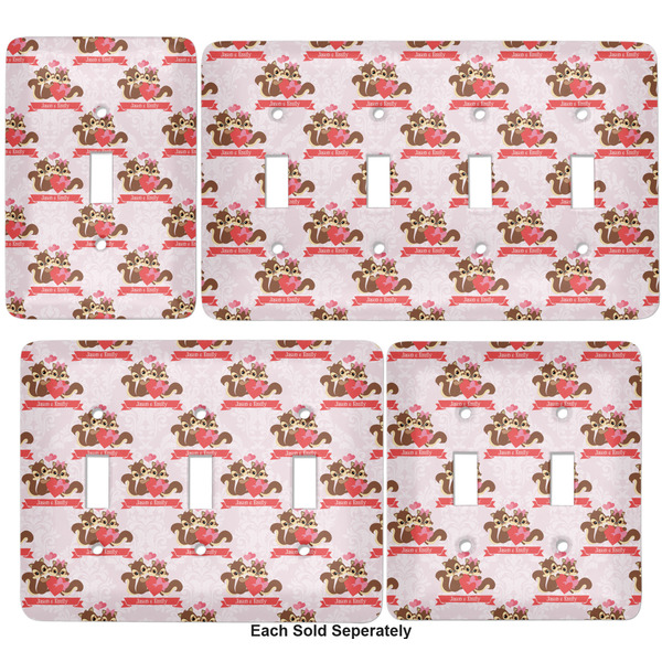 Chipmunk Couple Light Switch Covers all sizes