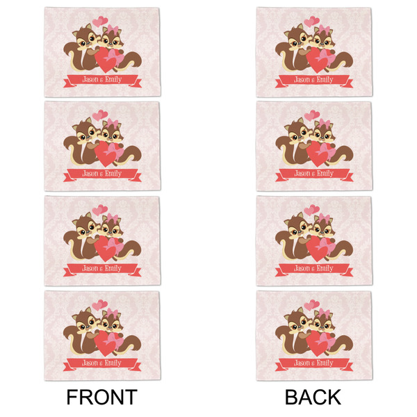 Chipmunk Couple Linen Placemat - APPROVAL Set of 4 (double sided)