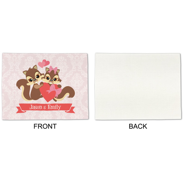 Chipmunk Couple Linen Placemat - APPROVAL Single (single sided)