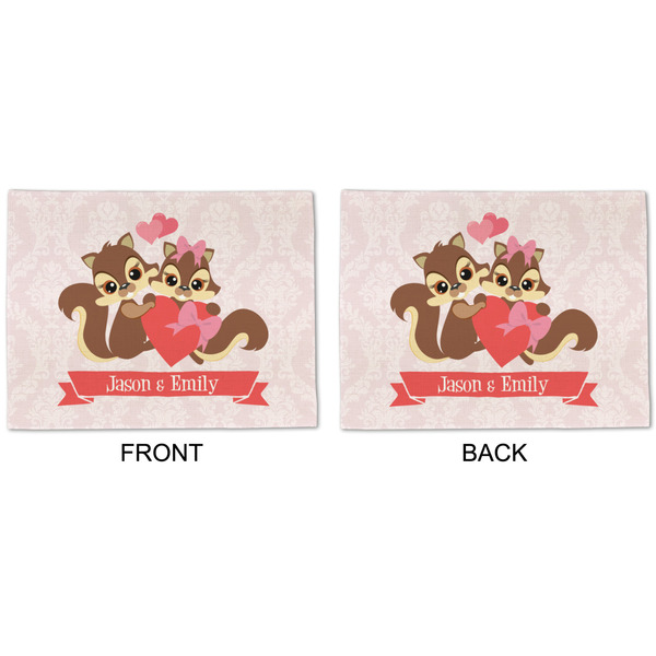 Chipmunk Couple Linen Placemat - APPROVAL (double sided)