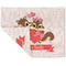 Chipmunk Couple Double-Sided Linen Placemat - Single w/ Couple's Names