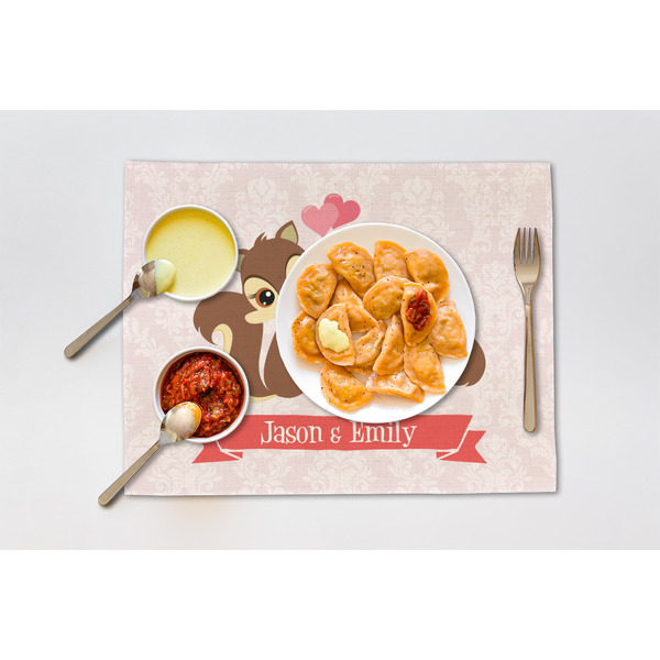 Chipmunk Couple Linen Placemat - Lifestyle (single)