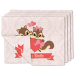 Chipmunk Couple Linen Placemat w/ Couple's Names