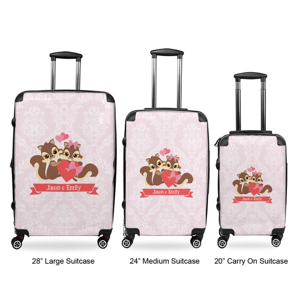 Chipmunk Couple Luggage Bags all sizes - With Handle