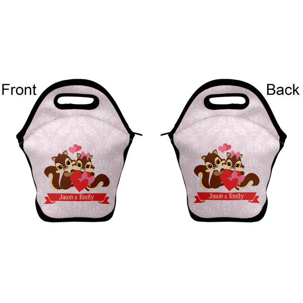 Chipmunk Couple Lunch Bag - Front and Back