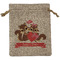 Chipmunk Couple Medium Burlap Gift Bag - Front (Personalized)