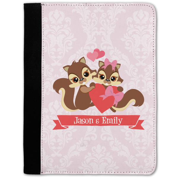 Custom Chipmunk Couple Notebook Padfolio - Medium w/ Couple's Names