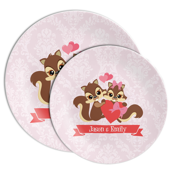 Chipmunk Couple Melamine Plates - PARENT/MAIN