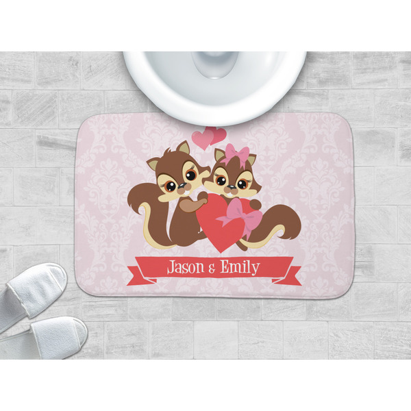 Chipmunk Couple Memory Foam Bath Mat - LIFESTYLE 34x21