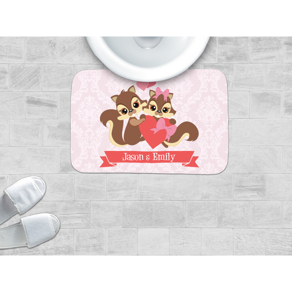Chipmunk Couple Memory Foam Bath Mat - LIFESTYLE