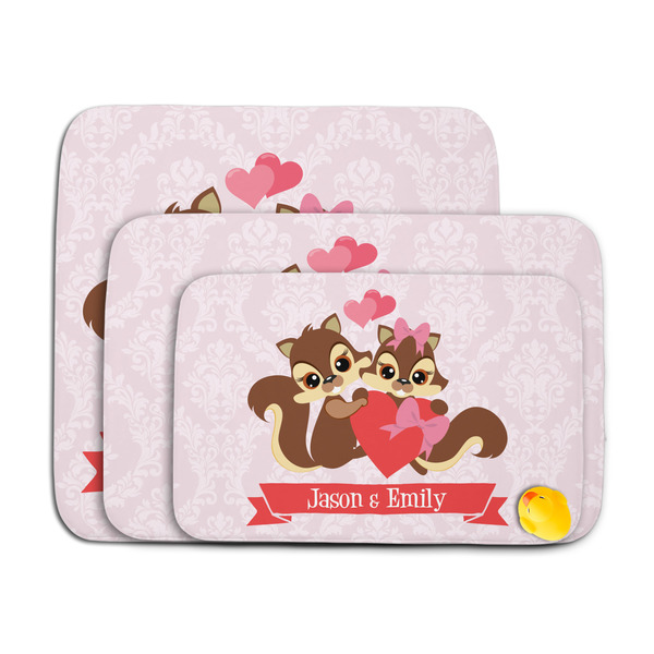 Chipmunk Couple Memory Foam Bath Mat - MAIN PARENT