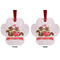 Chipmunk Couple Metal Paw Ornament - Front and Back
