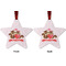Chipmunk Couple Metal Star Ornament - Front and Back